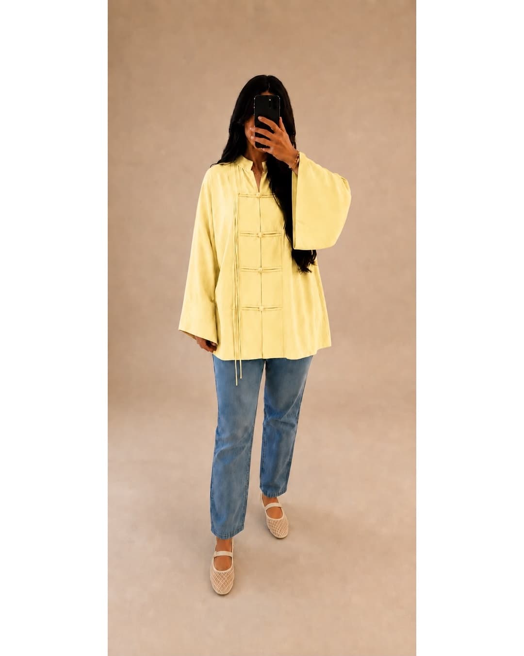 Blouse kimono Jaune