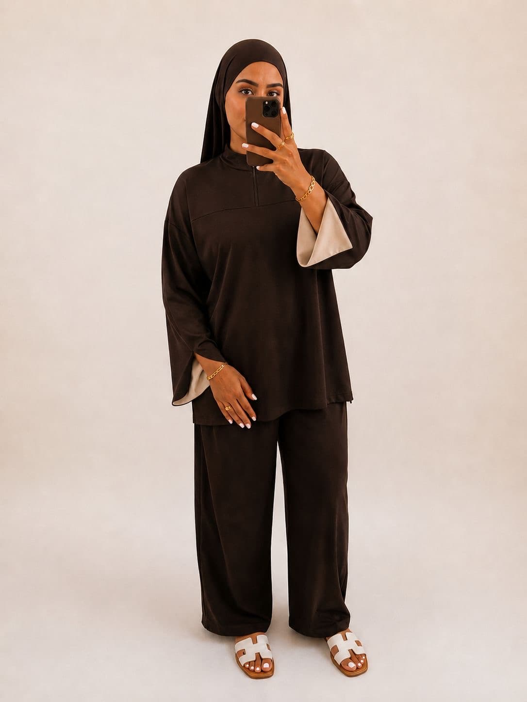 Burkini bi-colore Cappuccino 3 pièces