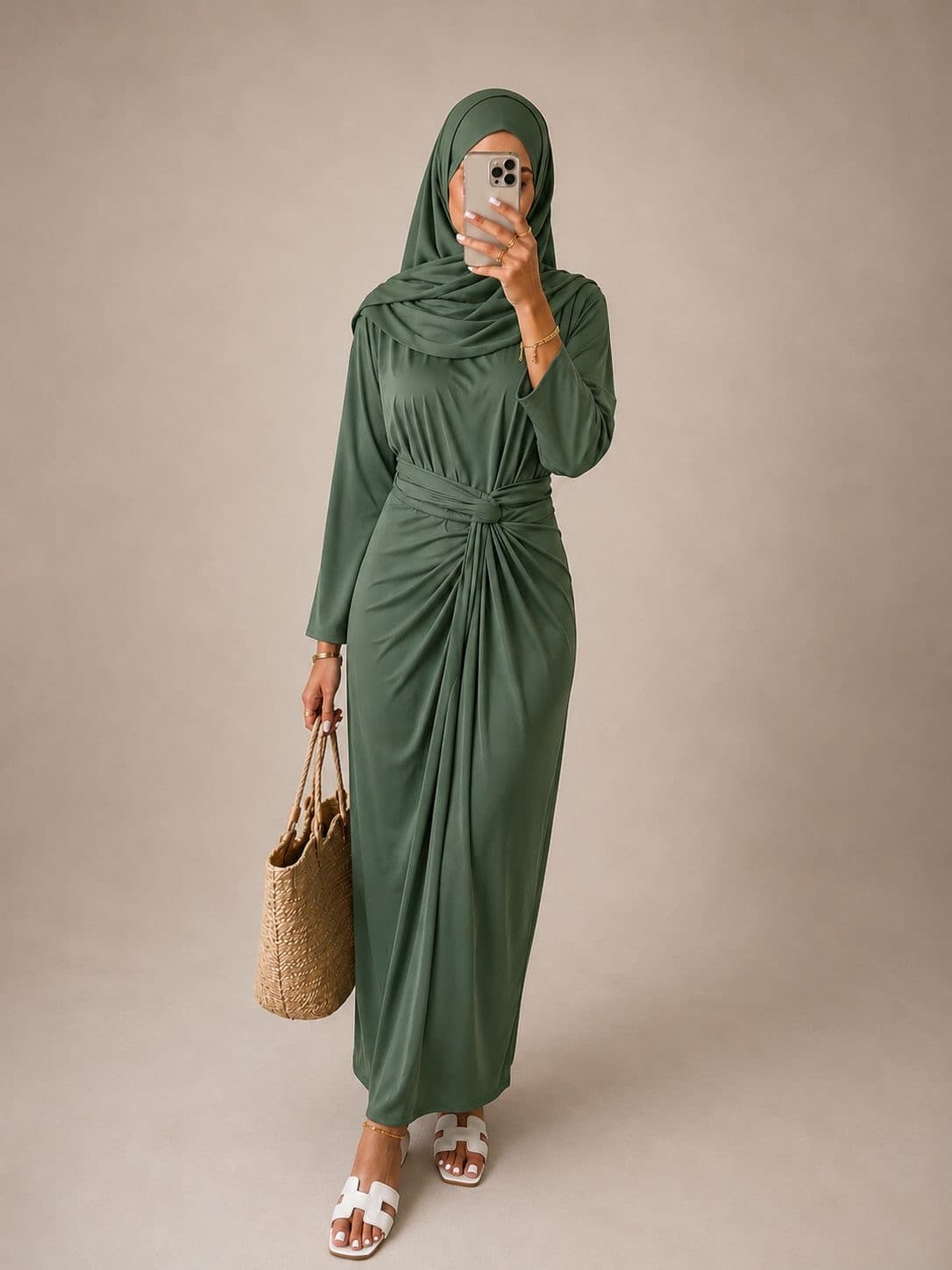 Burkini paréo Long Kaki