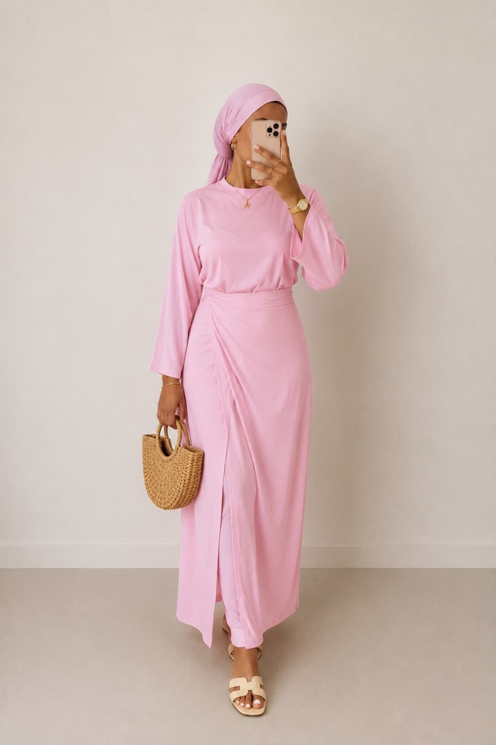 Burkini Paréo Long Rose