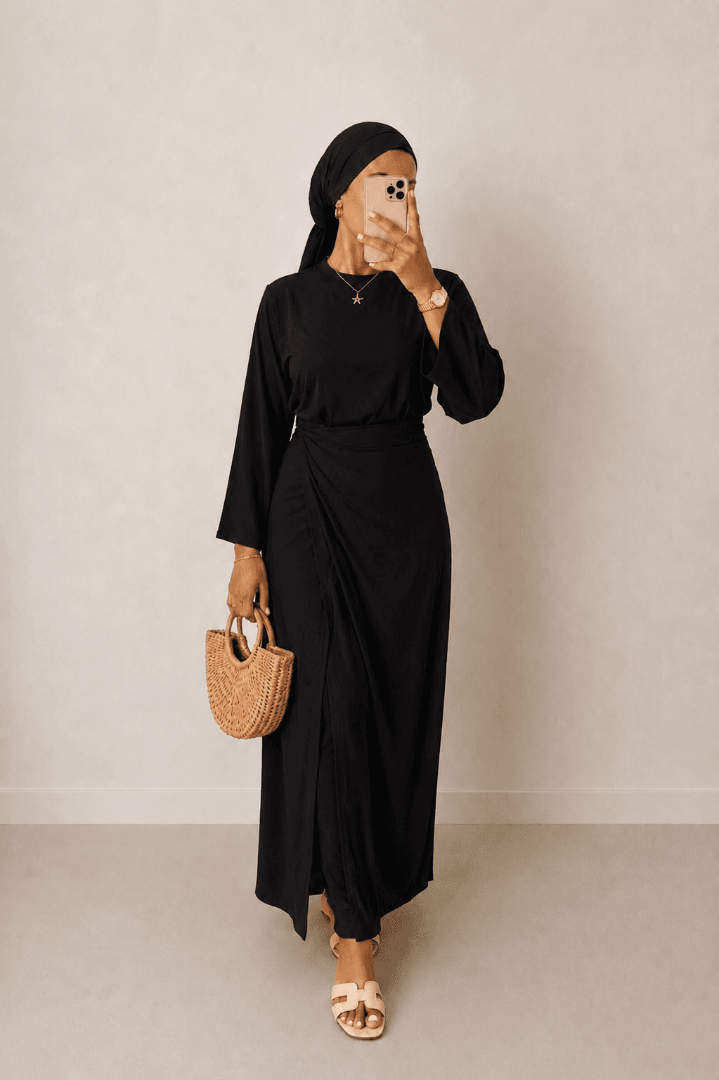 Burkini Paréo Long Noir