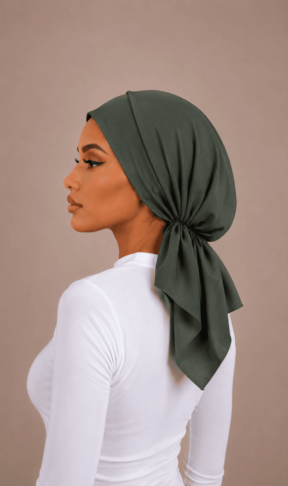 Turban de bain Kaki
