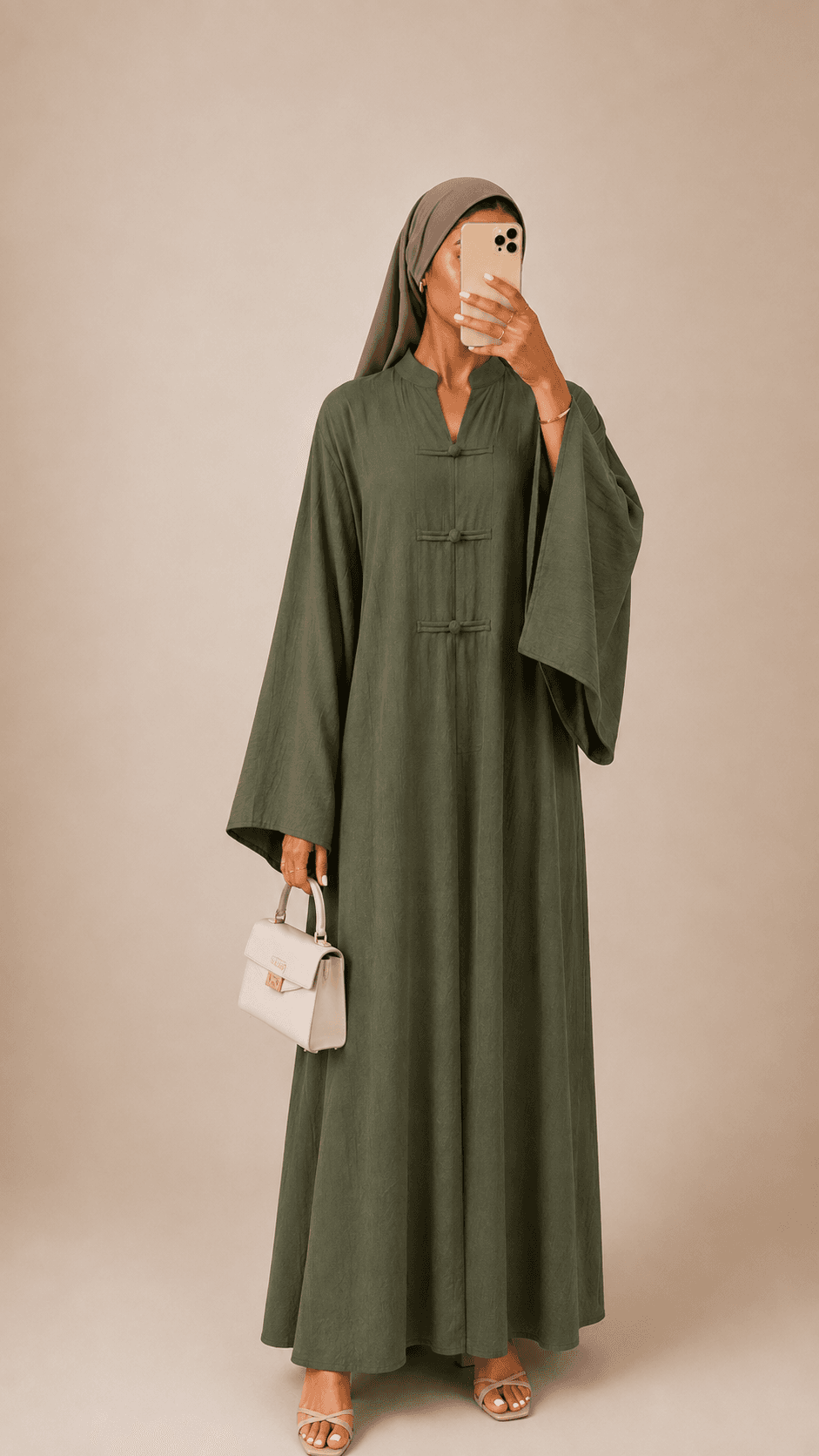 Robe kimono Kaki